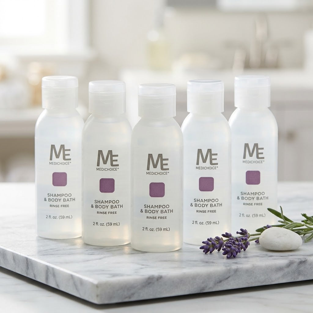 ME MediChoice No-Rinse Shampoo and Body Bath 2 oz, (PC9020) 5 PACK