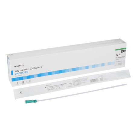 Intermittent Catheter Straight Tip Uncoated PVC 14 Fr. 16 Inch