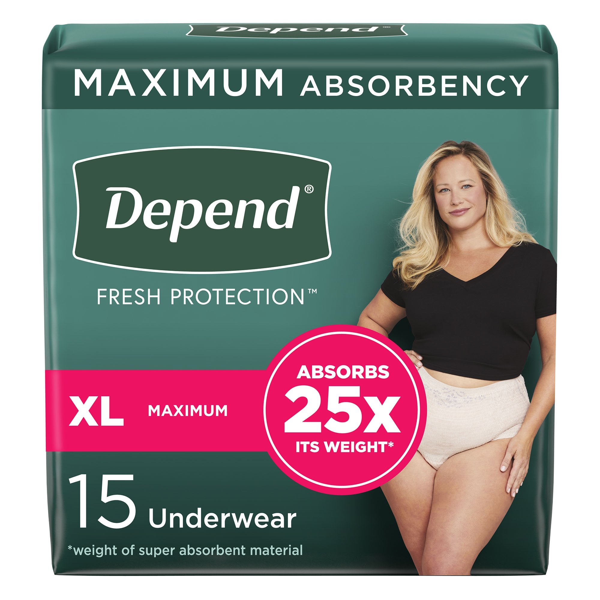 Depend® Fresh Protection Female Underwear with Maximum Protection
