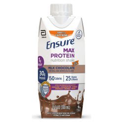 Ensure® Max Protein Nutrition Shake Milk Chocolate Flavor Liquid 11 oz. Reclosable Carton