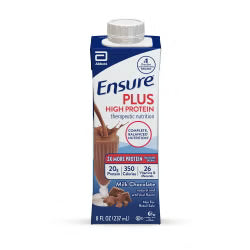 Ensure Plus High Protein Therapeutic Nutrition Shake Chocolate Flavor Liquid 8 oz. Reclosable Carton