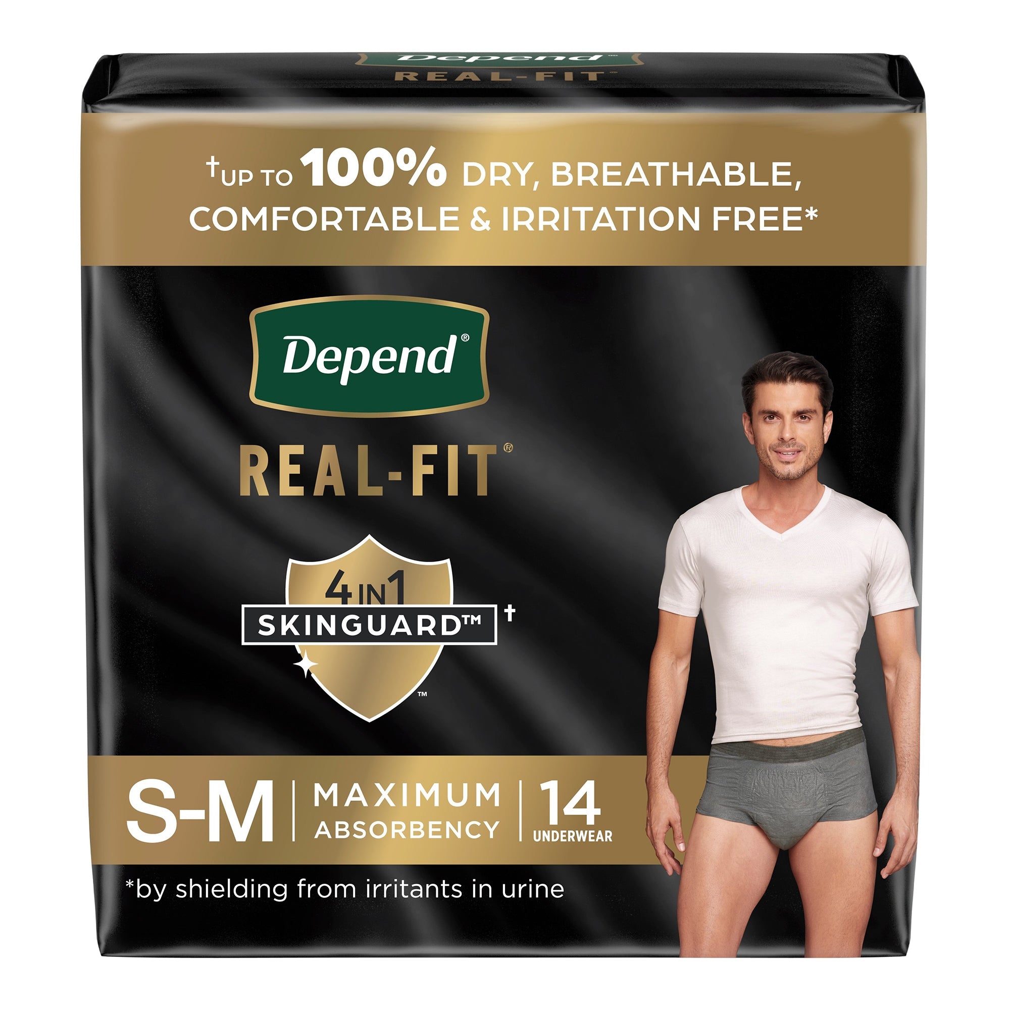 Depends Disposable underwear for Men . Heavy Absorbency protection.