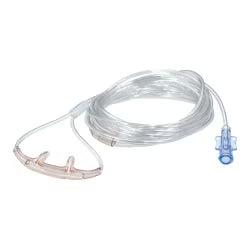 ETCO2 Nasal Sampling Cannula Salter-Style® Pediatric Curved Prongs 7 Foot Tubing Low Flow Rate