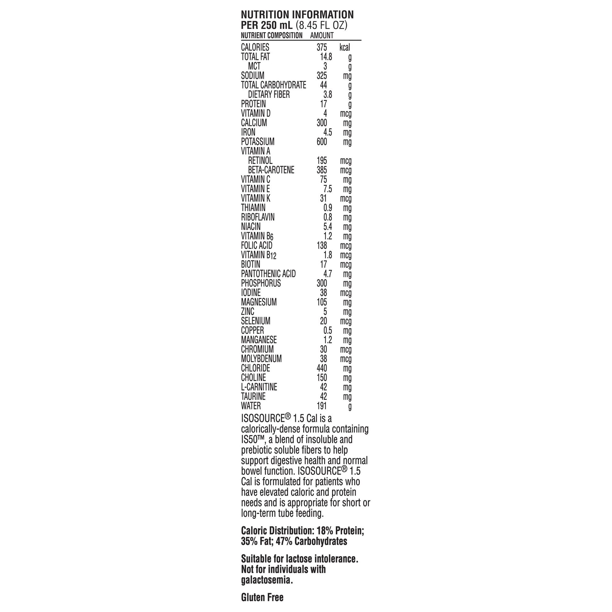 Isosource® 1.5 Cal 250ml Carton, Unflavored