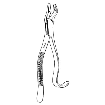 Upper Molar Extracting Forcep 10H Hook Handle - 42-772