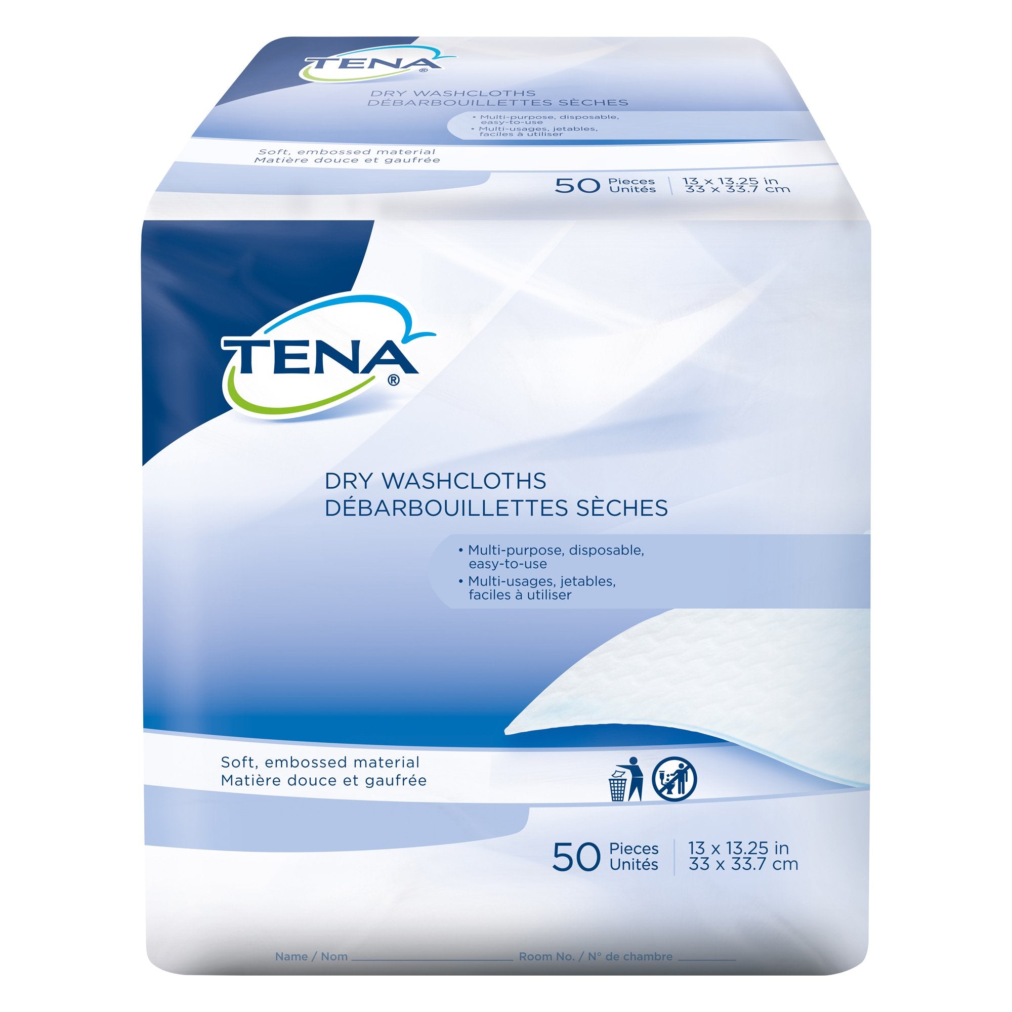 Tena Cliniguard Washcloths (Dry Wipes)