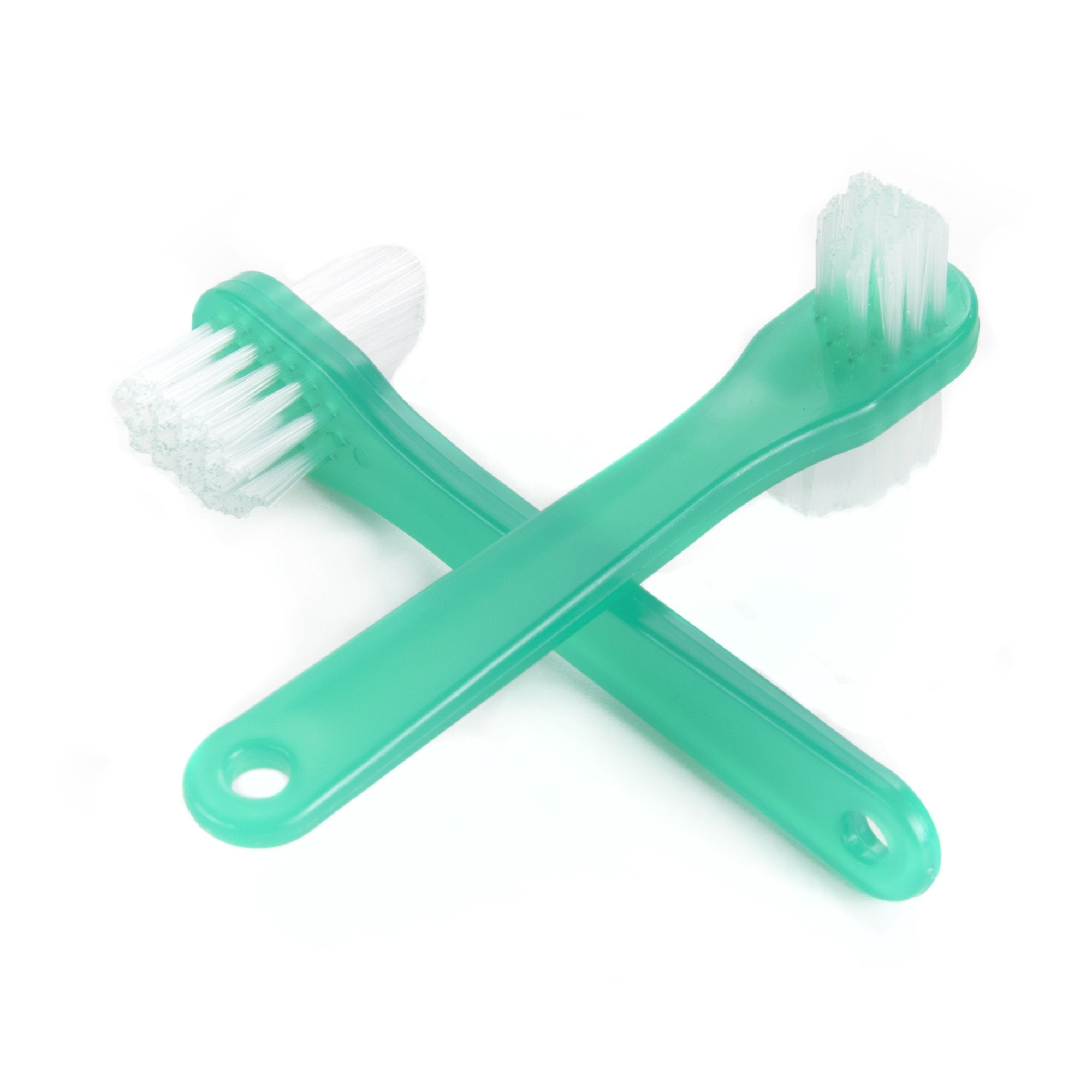 Denture Brush McKesson 2-Sided Bristle Green 12/PK