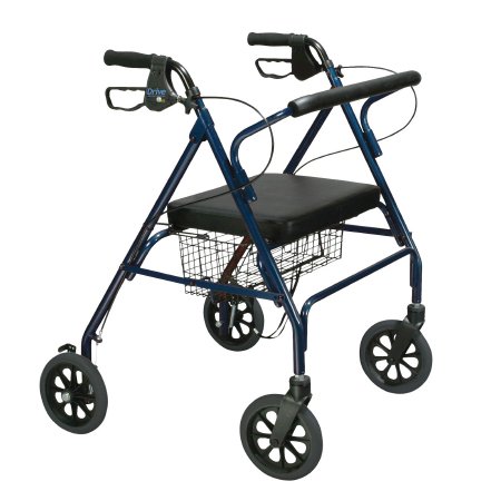 Bariatric 4 Wheel Rollator drive™ Go-Lite, Adjustable Height / Folding Steel Frame