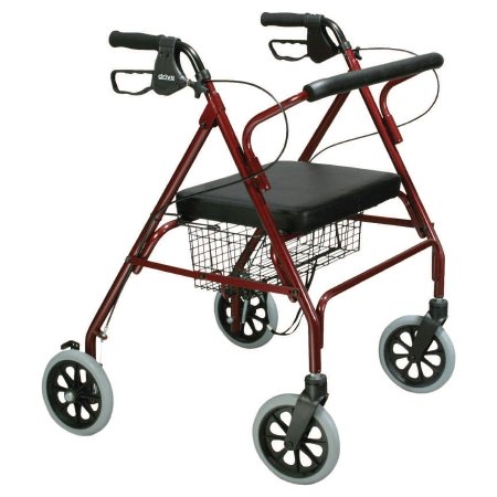 Bariatric 4 Wheel Rollator drive™ Go-Lite, Adjustable Height / Folding Steel Frame