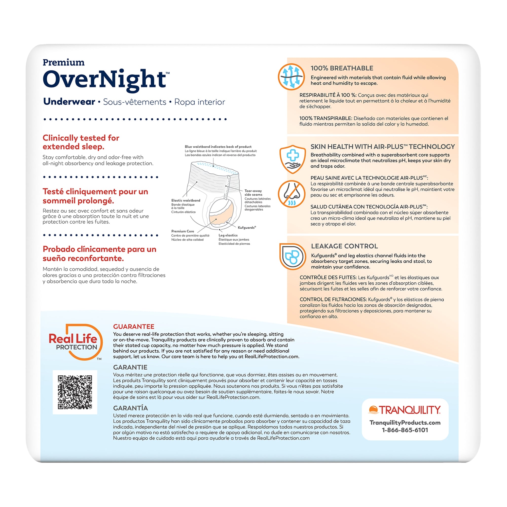 Tranquility® Premium OverNight™ Disposable Absorbent Underwear