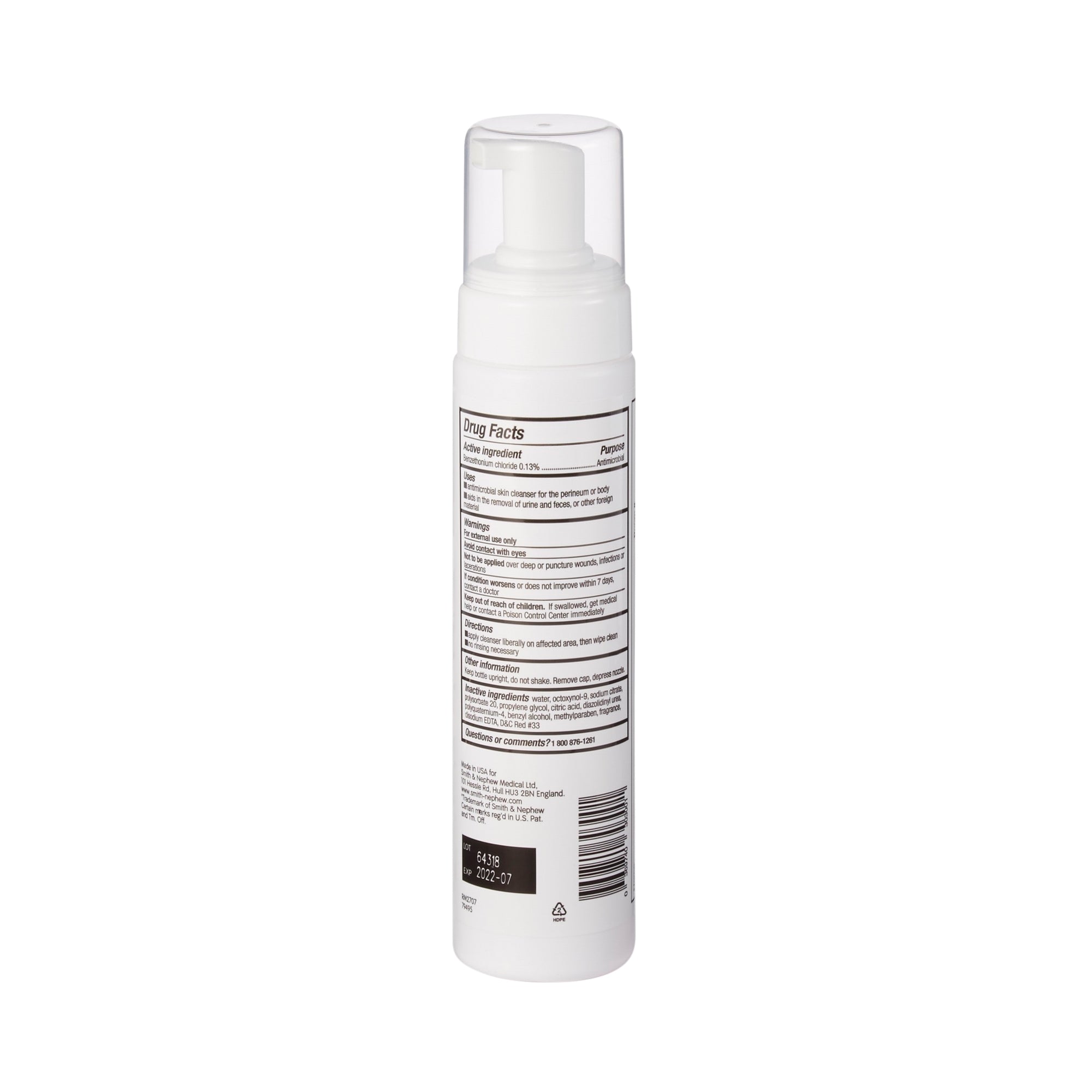 Secura™ Rinse-Free Antimicrobial Total Body Foam Cleanser