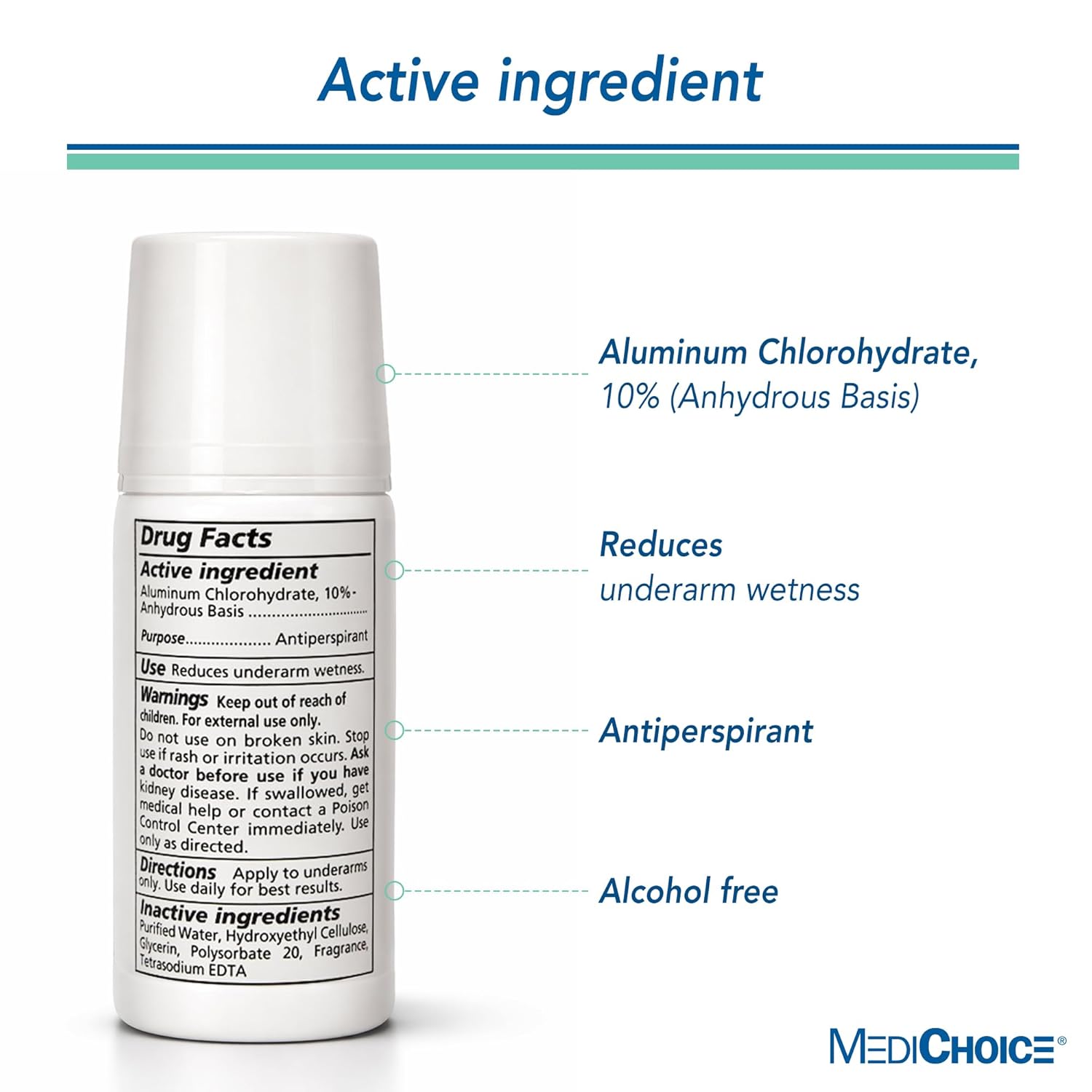 ME MediChoice Roll-On Antiperspirant Deodorant (PC5015)