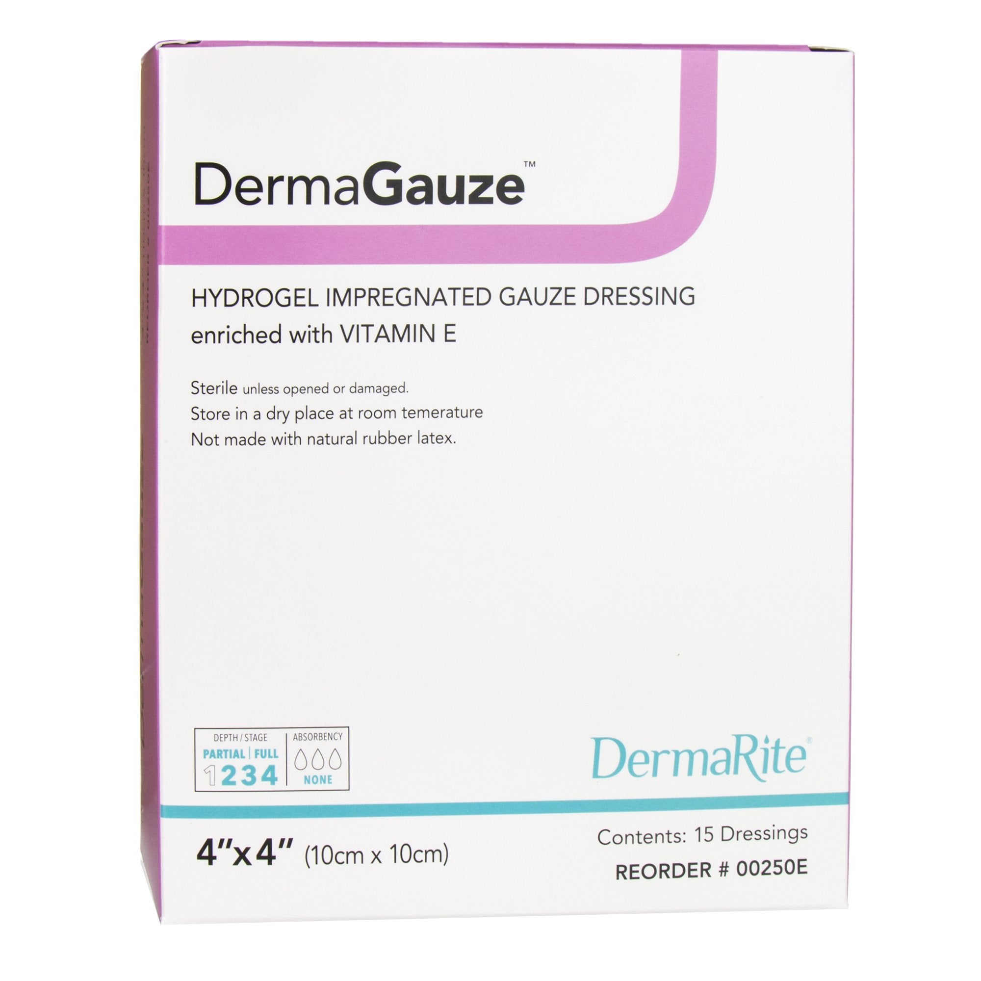 DermaGauze Hydrogel Impregnated Dressing 4" x 4"