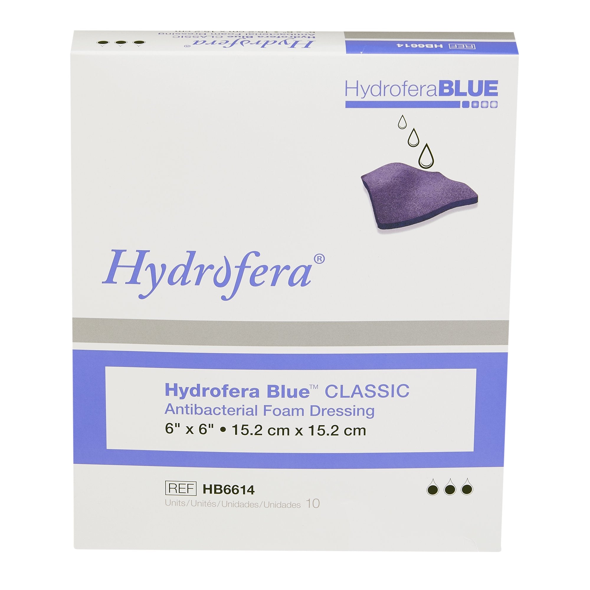 Hydrofera Blue® Classic Antibacterial Foam Dressing Without Border