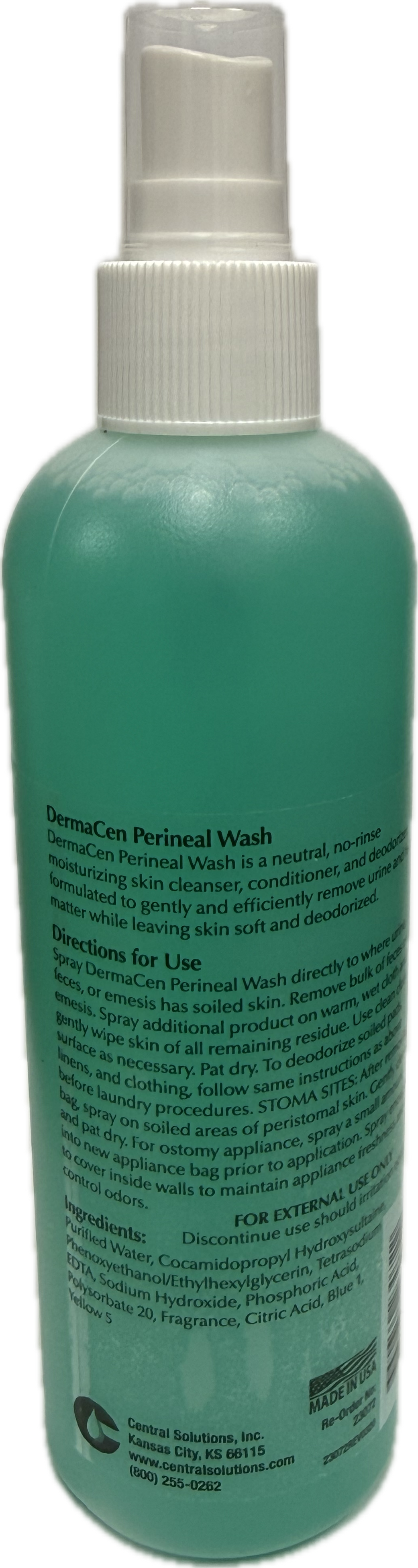 DermaCen No Rinse Perineal Wash and Ostomy Cleaner
