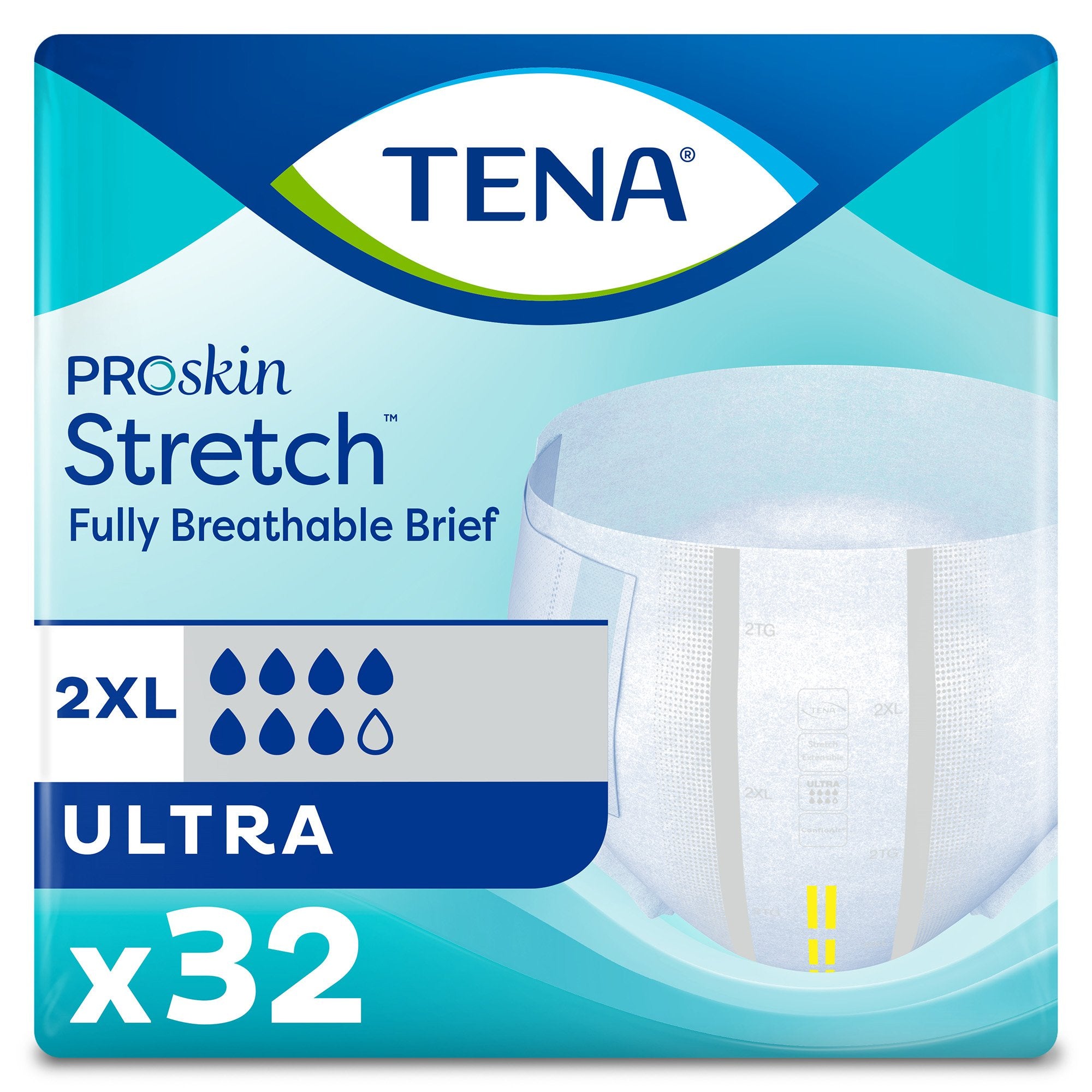 TENA ProSkin Incontinence Stretch Brief ™ Ultra Unisex Disposable Heavy Absorbency