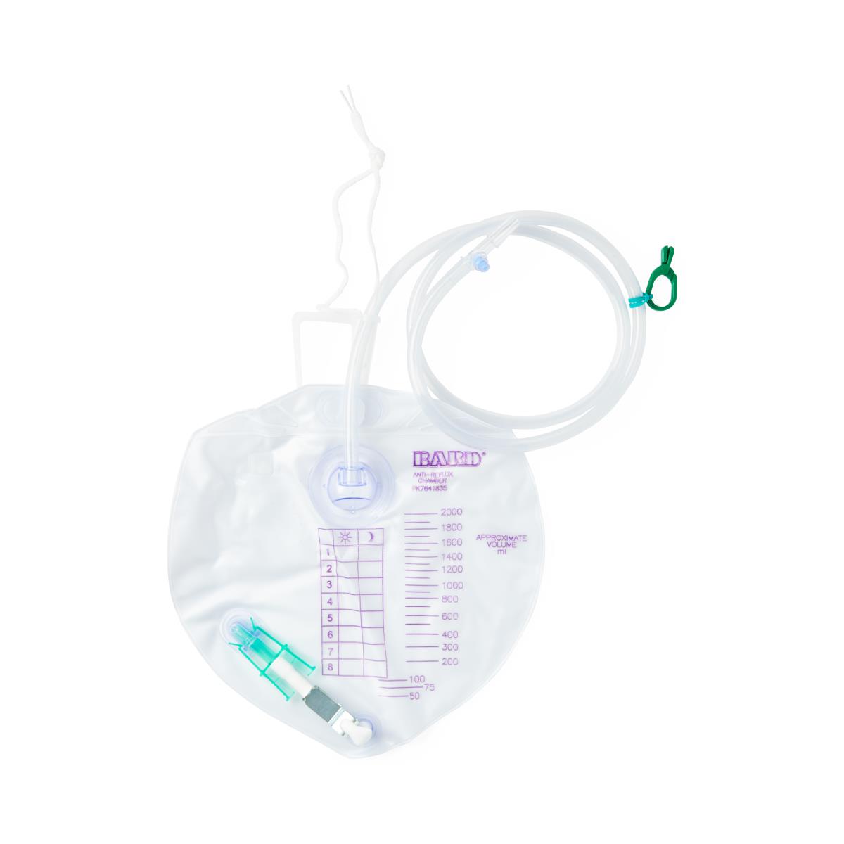 Bard Infection Control Urine Drainage Bag with Anti-Reflux Chamber and Bacteriostatic Collection System 2000mL