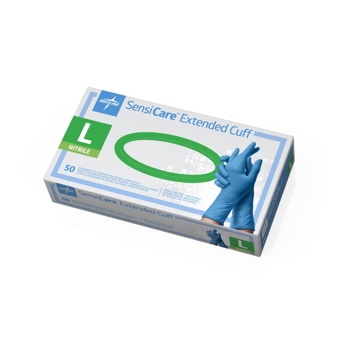 SensiCare Extended Cuff Nitrile Exam Gloves