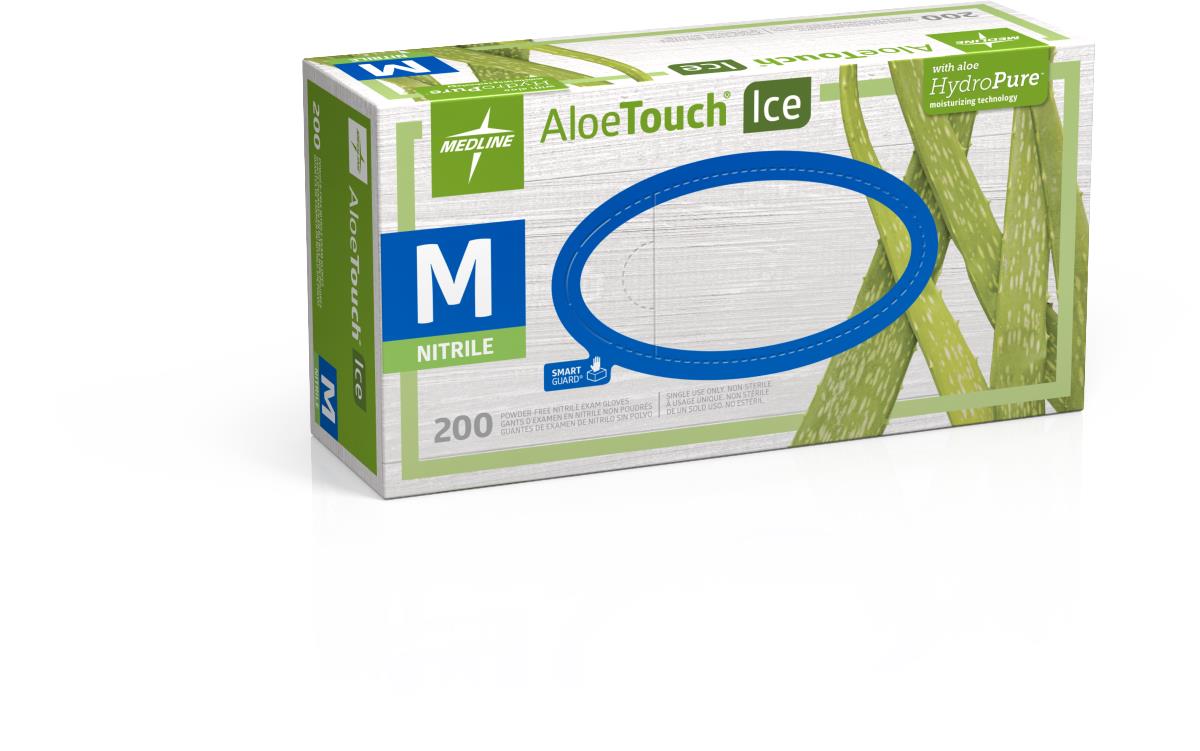 AloeTouch ICE Powder-Free Nitrile Exam Gloves