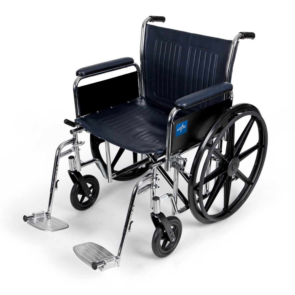 Medline Excel Extra-Wide Wheelchairs 24 inch Seat (MDS806800FLA)