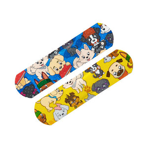 Medline CURAD Pup Quiz Pals Adhesive Bandages 3/4" x 3" Strips (NON256130)