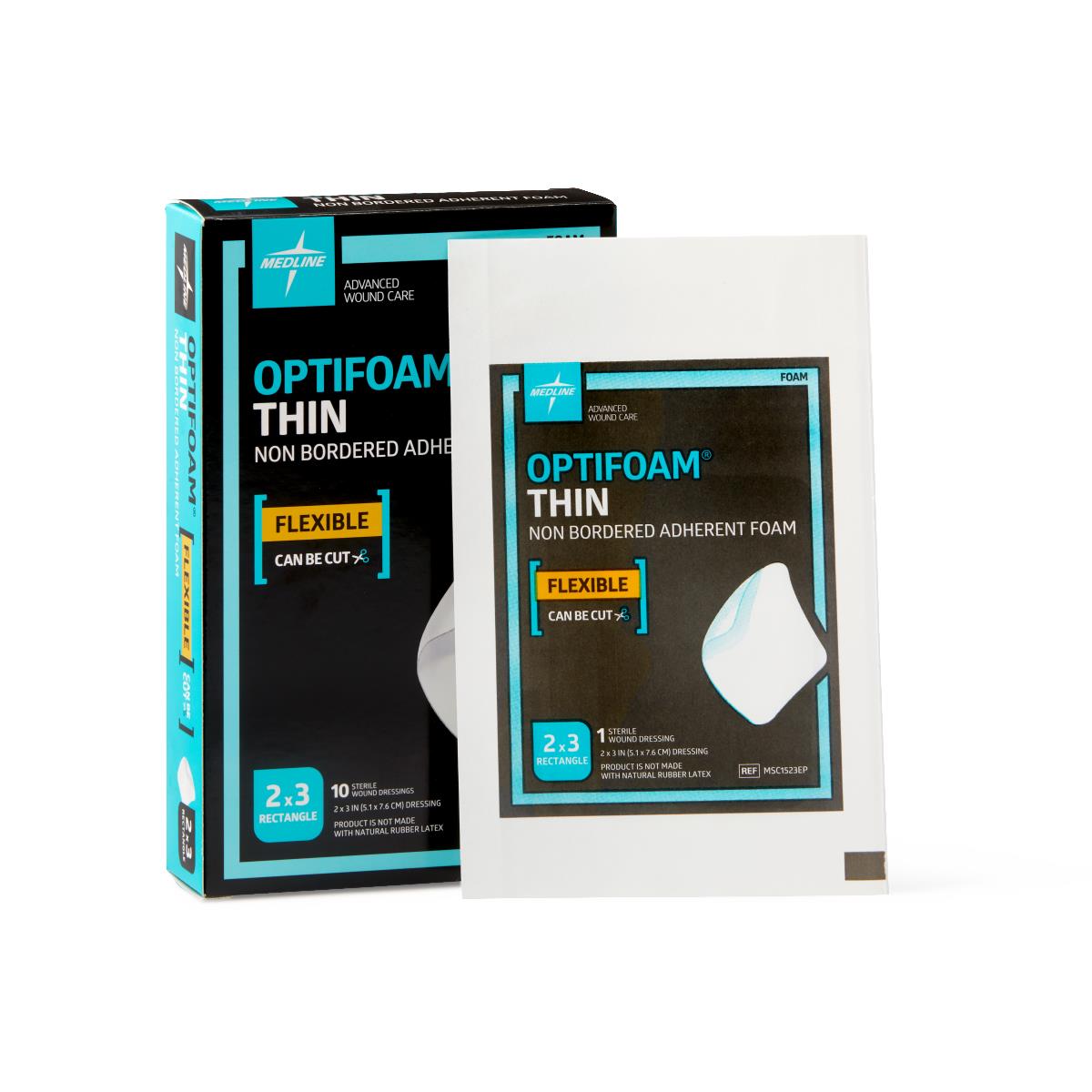 Thin Optifoam Dressing 2X3, 100/BX