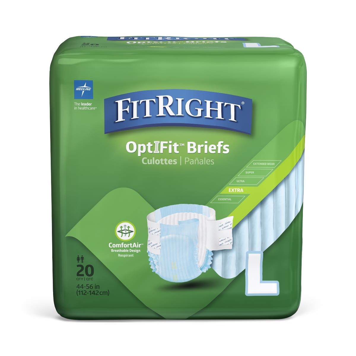 Medline FitRight Extra Incontinence Briefs for Moderate Absorbency