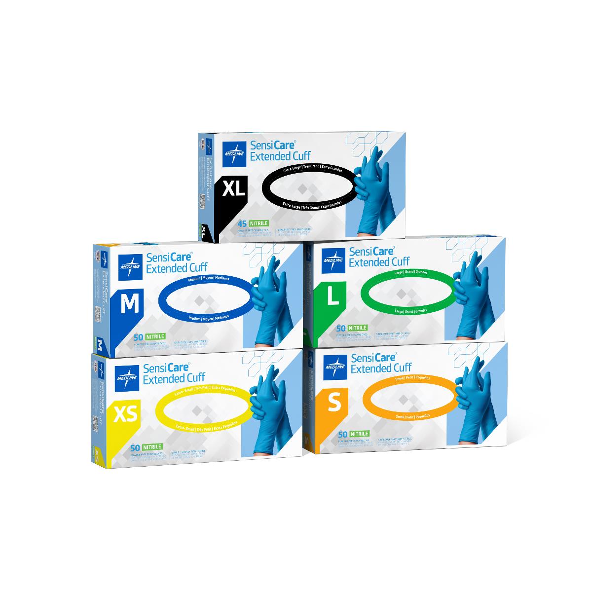 SensiCare Extended Cuff Nitrile Exam Gloves XLarge (MDS1287)