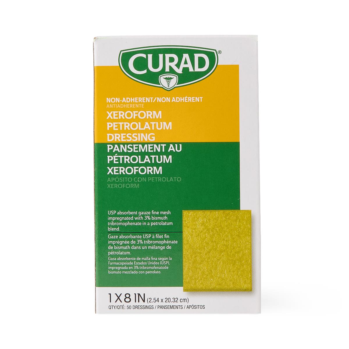 Medline Curad Sterile Xeroform Gauze (CUR253180) 1" x 8"