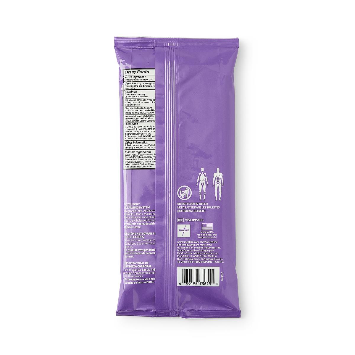 ReadyBath SELECT Medium Weight Cleansing Washcloths 8 wipes/pack