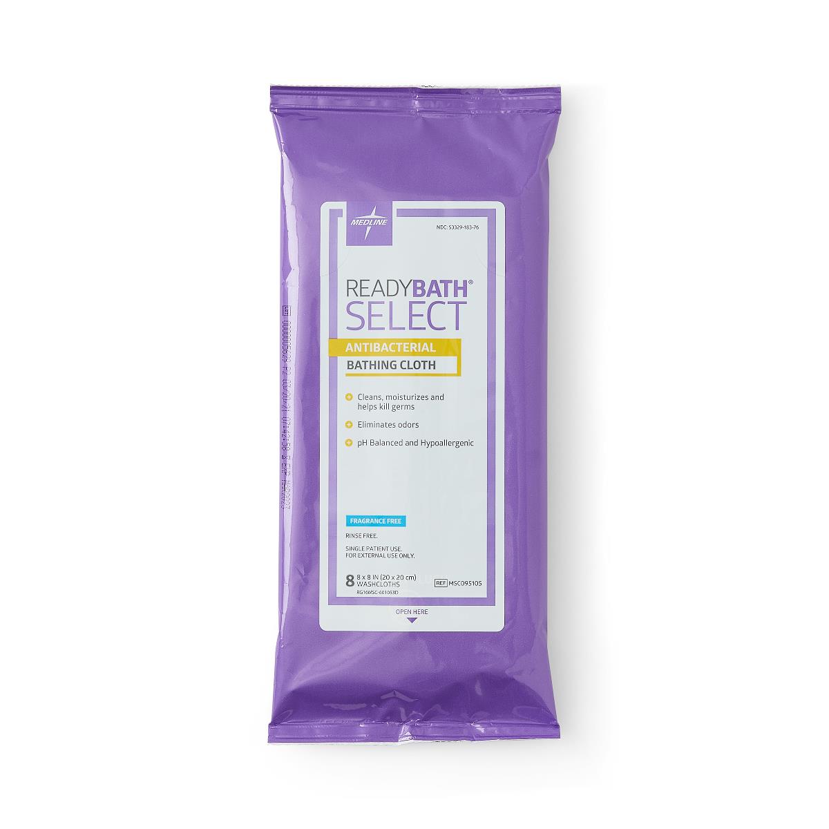 ReadyBath SELECT Medium Weight Cleansing Washcloths 8 wipes/pack