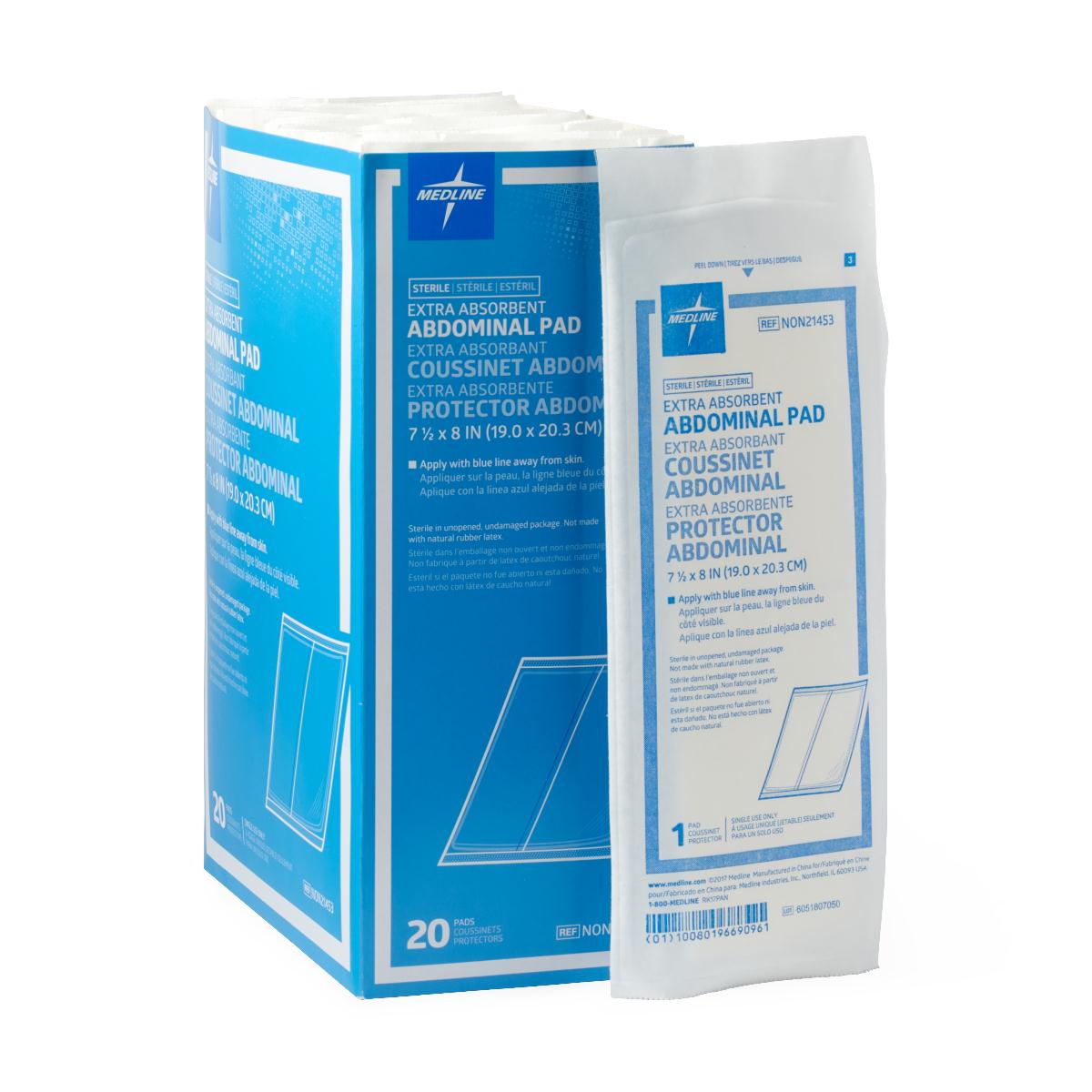 Pad Abdominal 8X7.5 Sterile Latex free 240/Case