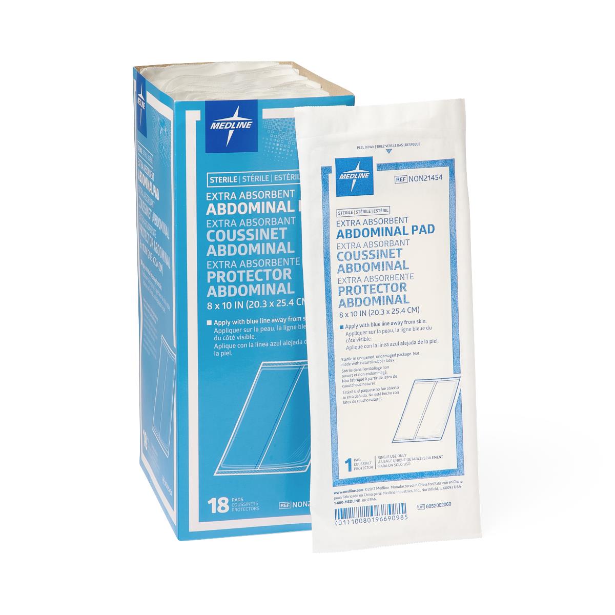 Pad Abdominal 8X10 Sterile Latex free 360/Case