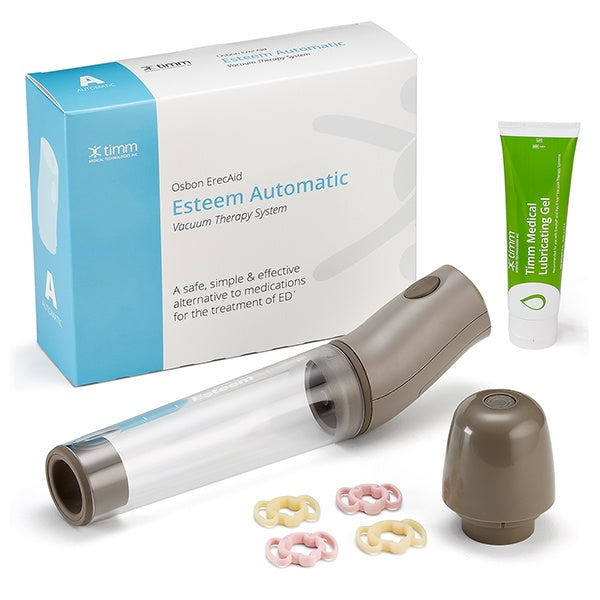 Osbon ErecAid Esteem battery-operated automatic vacuum therapy ED pump full kit