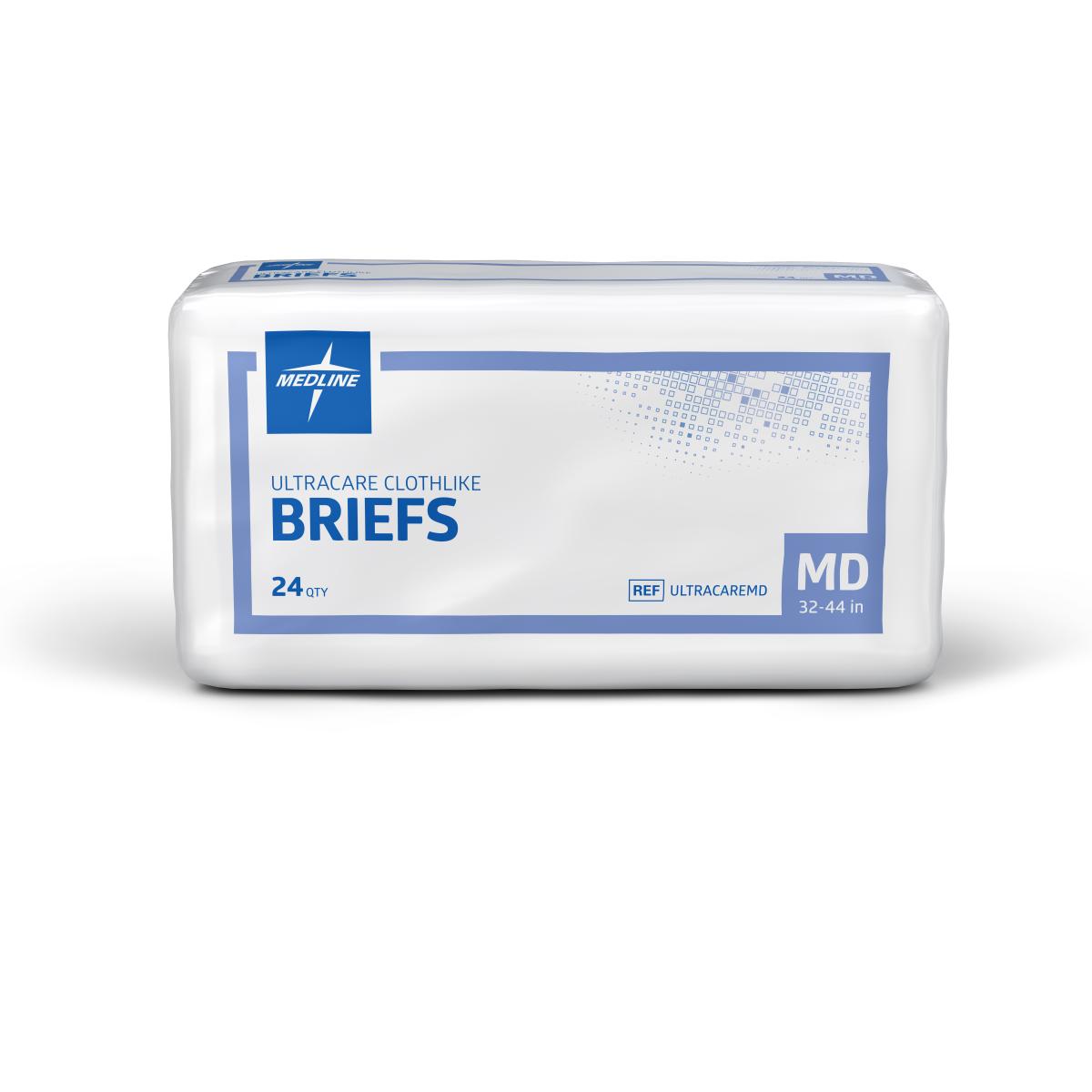 Ultracare Cloth-Like Adult Briefs Medium Waist 32-42 Inches