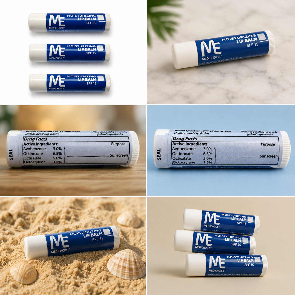 ME MediChoice Lip Balm SPF 15 (LBS100) - 5 Pack
