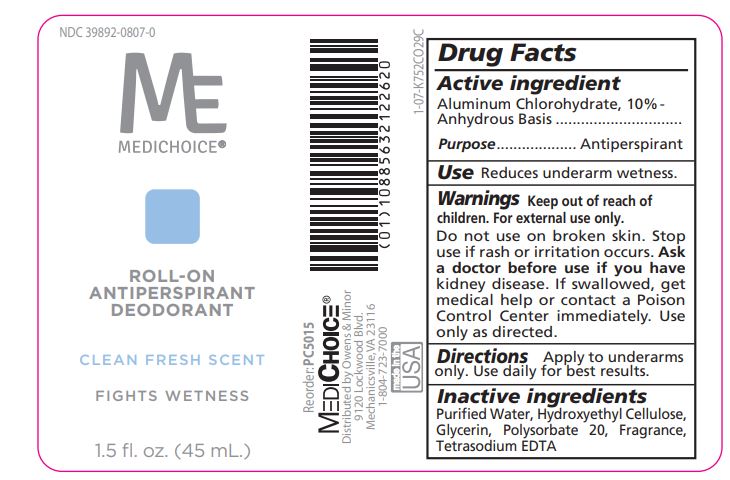 ME MediChoice Roll-On Antiperspirant Deodorant (PC5015)