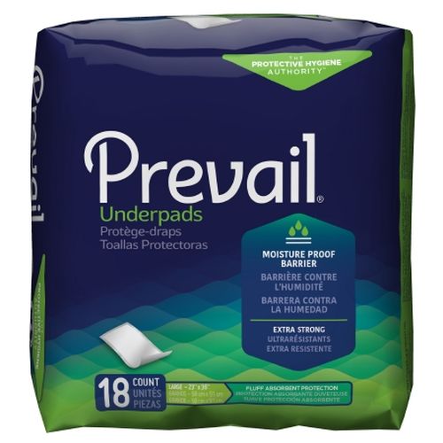 Prevail® Disposable Light Absorbency Underpads, 23 x 36, 72-CASE