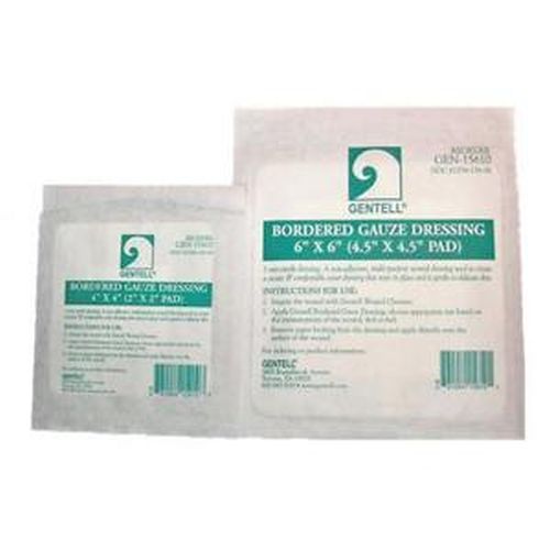 Gentell Bordered Gauze Dressing 4" x 4"