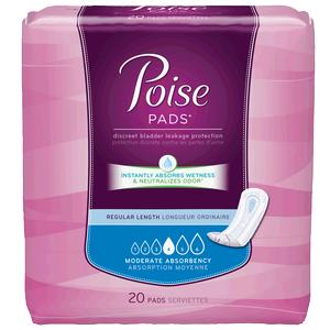 Poise Pad Moderate Absorbency 11"