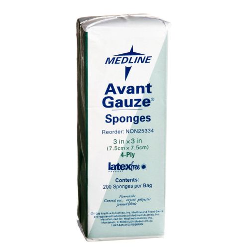 Avant Nonsterile Nonwoven Gauze Sponges 4-Ply, 3" x 3" (NON25334)