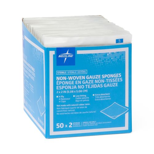 Avant Sterile Nonwoven Gauze Sponges 4 Ply, 2" x 2" (NON21224)