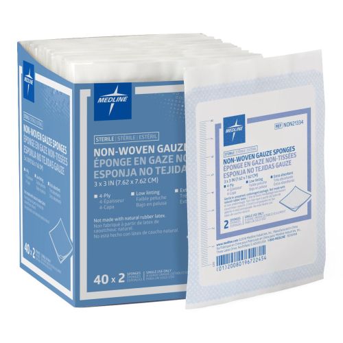 Avant Sterile Nonwoven Gauze Sponges 4 Ply, 3" x 3" (NON21334)