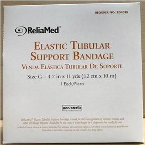 Tubular Elastic Bandage, Size G, 4.5" x 11 yds. roll, Latex by Reliamed