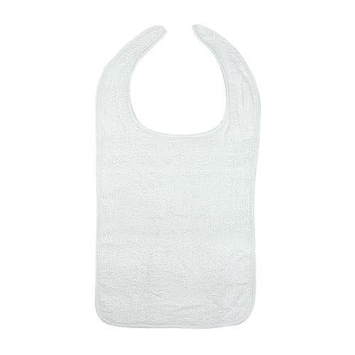 Cloth Reusable White Adult Bib