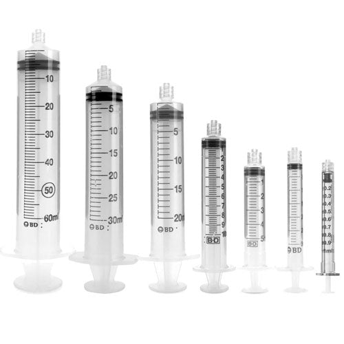 Luer Lock Tip Syringes Without Safety