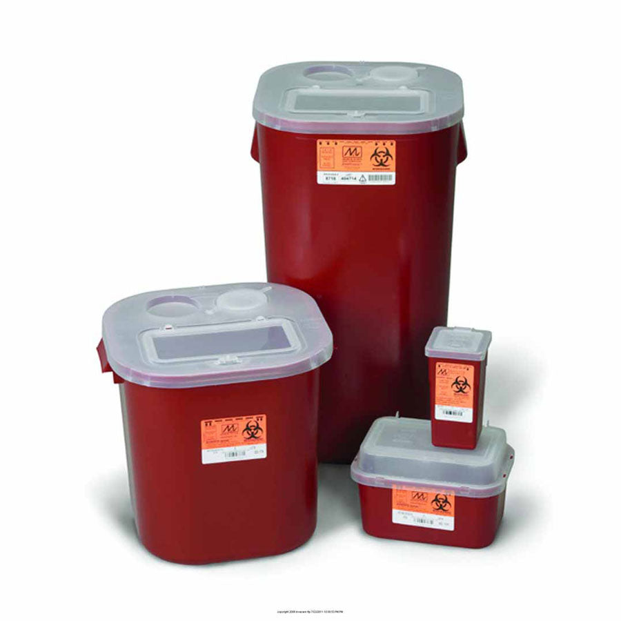 Stackable Sharps Container with Locking Lid 2 Gallon