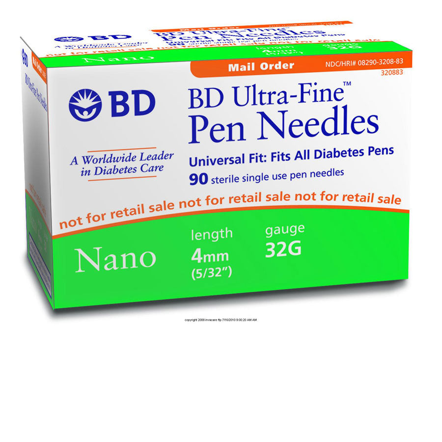 BD Ultra-Fine Short Pen Needles 5/16 inch 31 Gauge - Box of 90