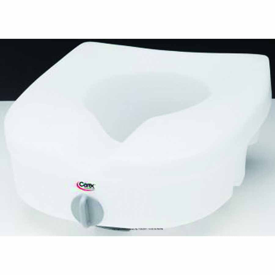 Carex E-Z Lock Raised Toilet Seat without Handles