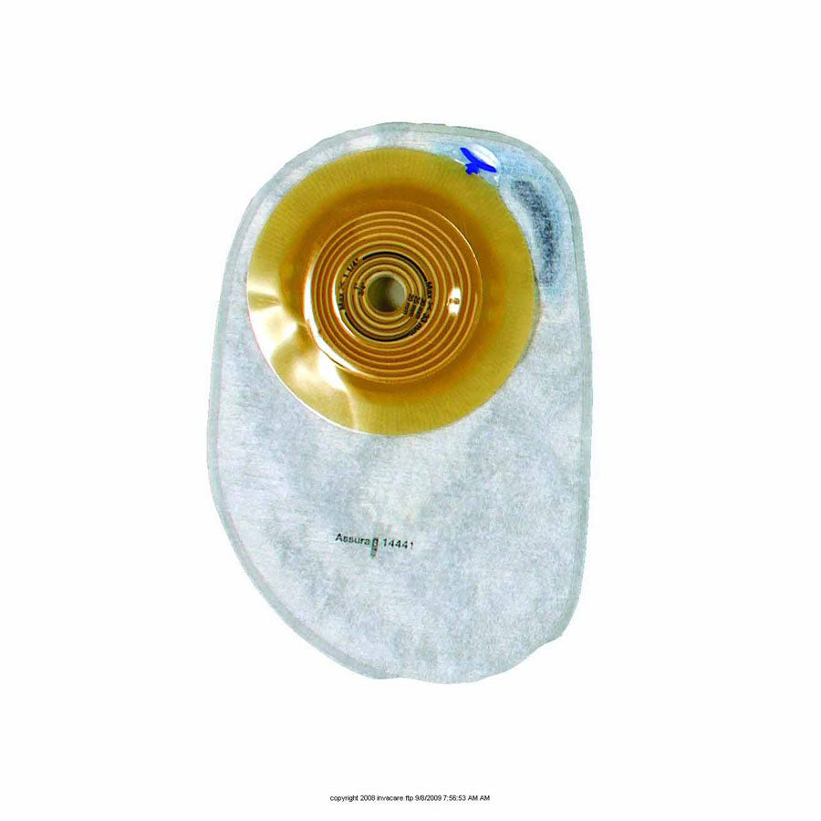 Assura® One-Piece Convex Light Standard Wear Closed Pouch, Maxi